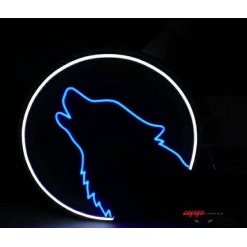 Kurt Silueti Dekoratif Neon Led Tablo, Ülkücü Neon Duvar Tabela